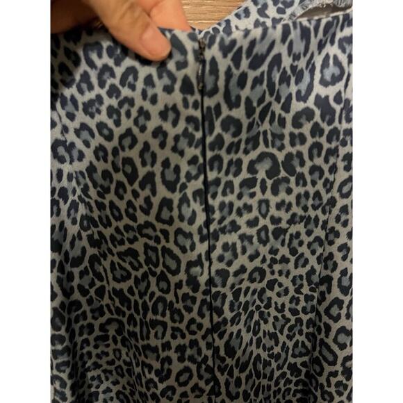 Rampage Mini Dress Y2K Cheetah Blue Vintage Stretchy Babydoll Leopard Slip Sz M - Picture 11 of 13